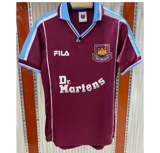 1999-2001 West Ham United Retro Home Kit Soccer Jersey